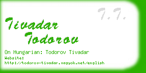 tivadar todorov business card